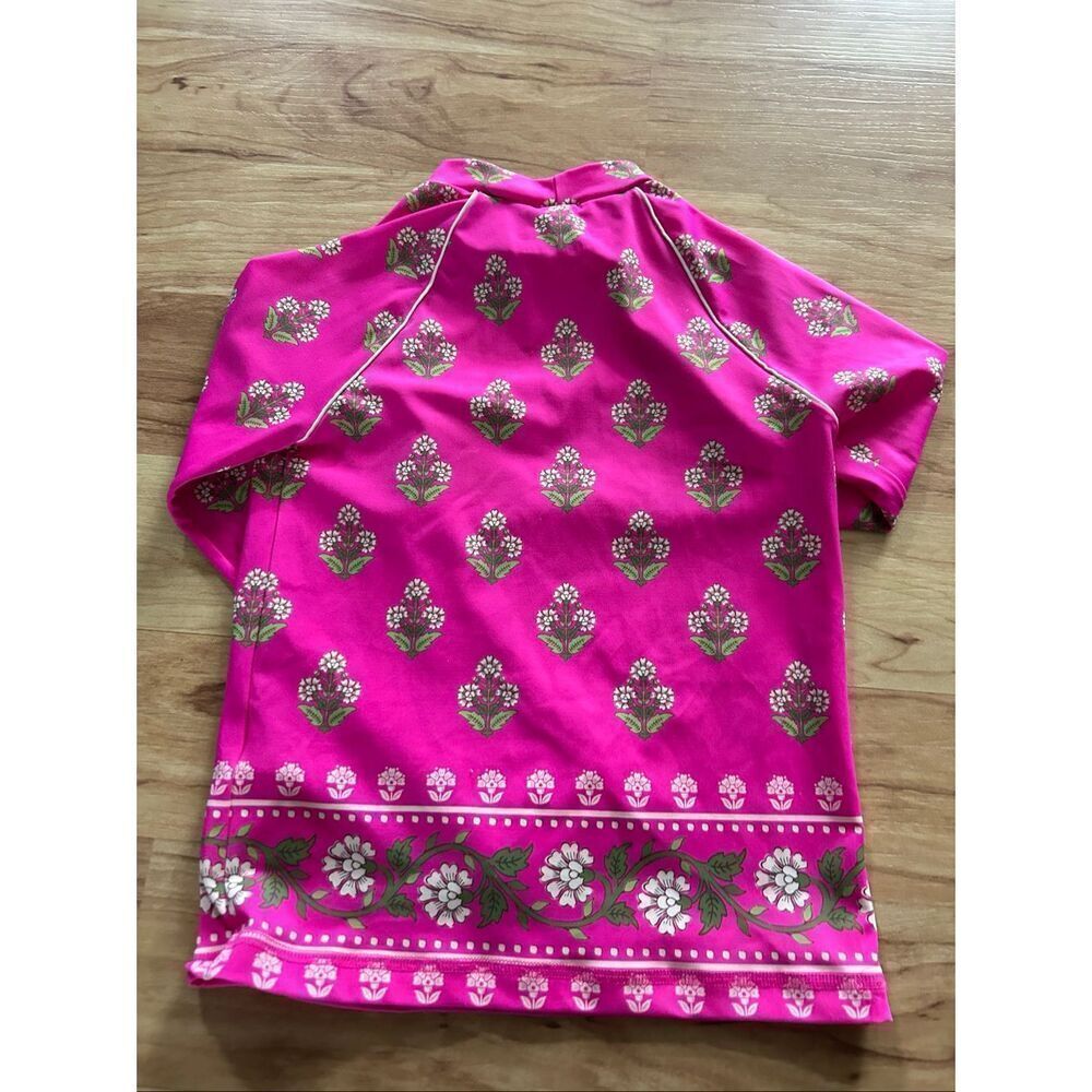 Boden kids swim shirt pink long sleeve 40 spf size M 6-7y - Picture 4 of 6
